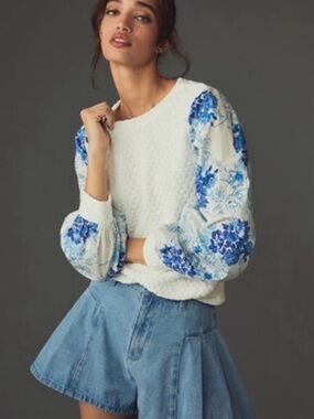 Anthropologie Porridge Textured Pullover